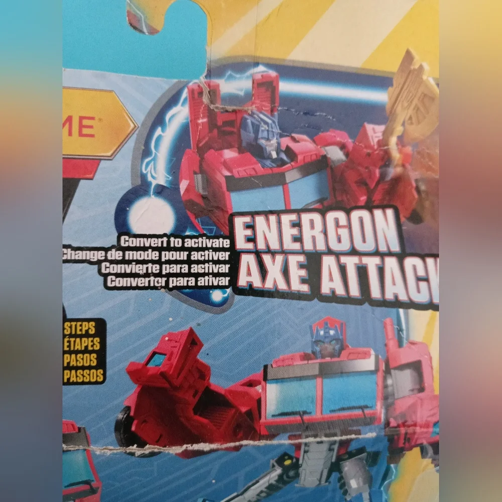 ENERGON AXE ATTACK OPTIMUS PRIME Transformers Cyberverse Power Spark Warrior New